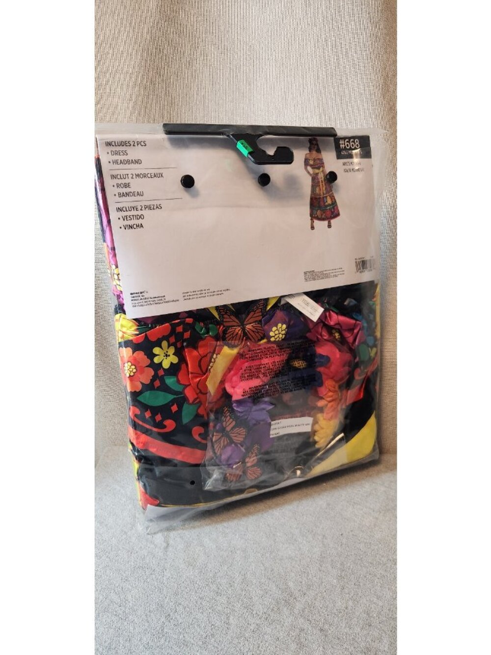 Day Of The Dead Sugar Skull Beauty Floral Multi-Color 1PC Dress MEDIUM 6 - 8 NEW - Picture 3 of 3